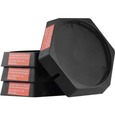 VEVOR RV-nivelleringspads, RV-krikpads 9 ronde landingsvoeten van 228,6 mm, permanent gemonteerde krikstabilisatoren, rubberen krikpads, capaciteit van 2268 kg per RV-krikpad