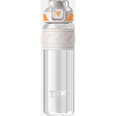 TKK 600/800/1000ml Sport Waterfles Tritan BPA-vrij Rietje Draagbaar Lekvrij Plastic Drinkgerei Outdoor Fitness Waterkoker 600ml gray