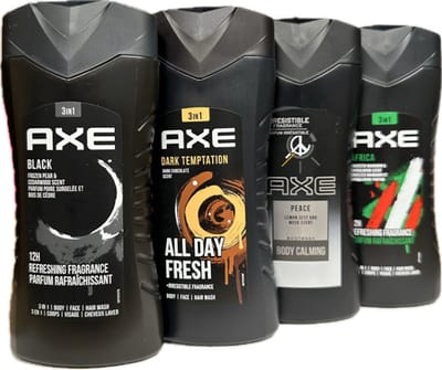 Axe 3-in-1 Douchegels - Africa - Black - Peace - Dark Temptation - Voodeelverpakking 4 x 250 ml