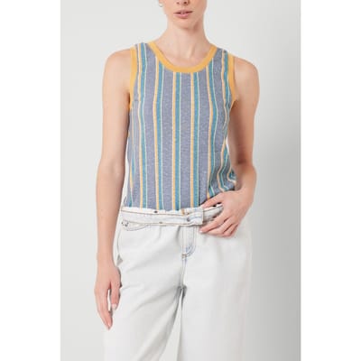 American Vintage Seyes Tank Top Aurore Size: S | Tanks &amp; Camis Outlet | Dames | Blauw