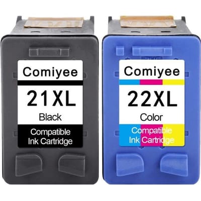 Pakket 2 compatibele HP 21/22 XL inktcartridges - Zwart (COMIYEE)