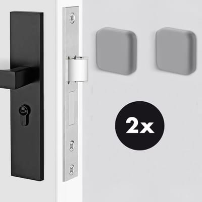 Actie4you® - Deurbeschermer - Siliconen Deurstopper – Muur Bescherming - Deurklink - Stoot rubber - Zelfklevend – 2 Stuks – Grijs