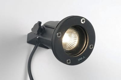 Lumidora Opbouwspot 30834 - GU10 - 4.0 Watt - 380 Lumen - 2700 Kelvin - Zwart - Metaal - Buitenlamp - IP44 - Met Sensor