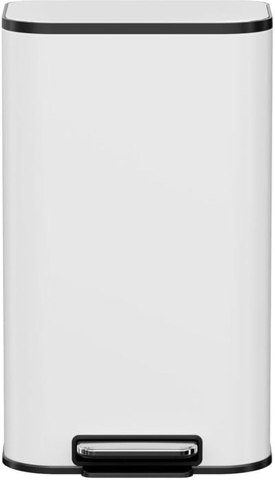 Pedaalemmer - Vuilnisbak Keuken - Afval Scheiden - Soft-Close Deksel - 50 Liter - Wit