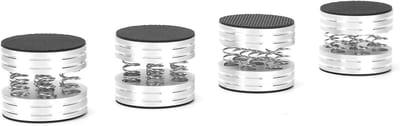 Luidspreker Spikes - Isolatie Stand - Trillingen Dempen - Verstelbare Spiraalveer - 44x38mm - Zilver