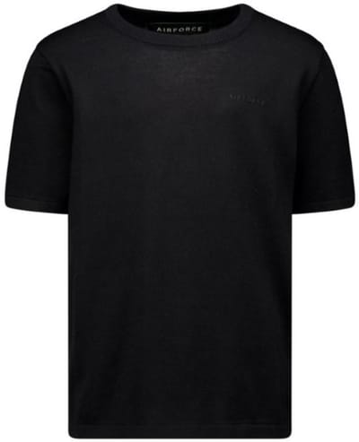 Knitted T-shirt Kinderen True Black 12