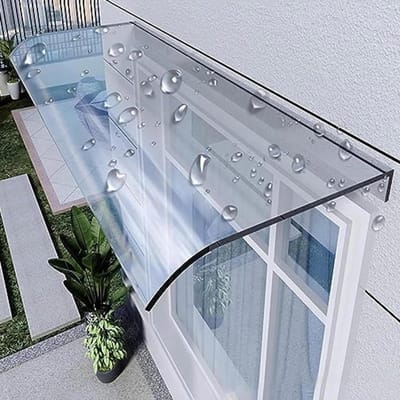 Deur Luifel - Regenkap Balkon - Buiten Beschermen - Hoge Impact Weerstand - 40 x 100 cm - Transparant