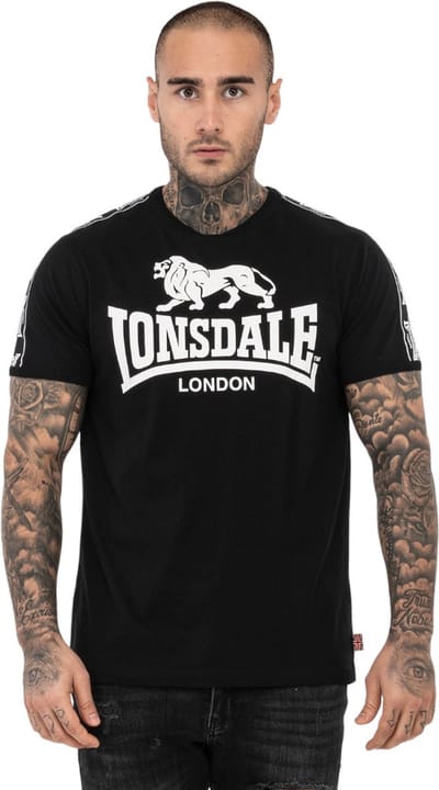 Lonsdale T-shirt Stour Zwart - Maat: S