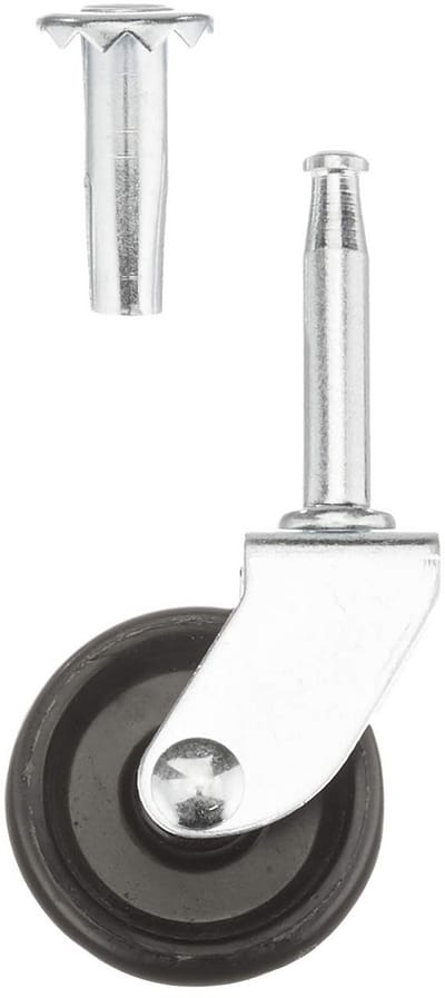 Set van 4 Zwenkwielen met Nylon Wielen 40mm - Steekbevestiging