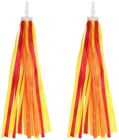 Kleurrijke Fietsstroomers voor Meisjes, Handvatdecoraties en Ribbons voor Fiets en Trike, Oranje Rood
