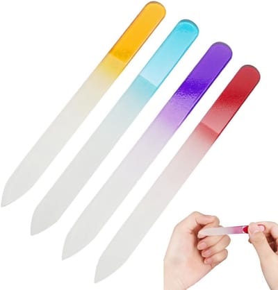 Glazen Nagelvijlen Set van 4 - Perfect voor Manicure en Pedicure