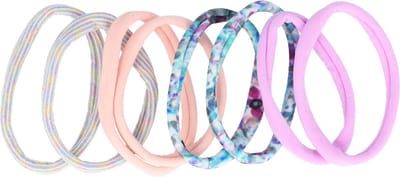 Haarsoires Haarelastieken Basic - Endless - Effen Print - Paars Blauw Roze Grijs - Set van 8 - Eenvoudige Haar Elastieken voor Dagelijks Gebruik