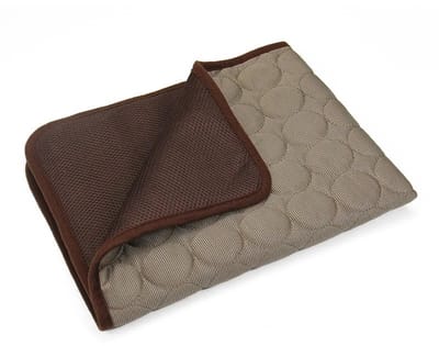 Pelor Verkoelende Hondenmat S - Zelfkoelende Mat Hond - Koelmat voor Honden en Katten - Wasbaar - Bruin - 50x40 cm