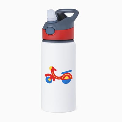 Hacebo® - speelgoed motor waterfles met rietje rood - Motor - Motorsport liefhebbers - Brommer - tweewieler - cadeau - water fles - 650ML