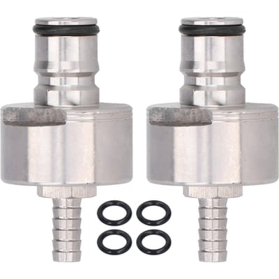 Bouchon de carbonatation avec joint torique en acier inoxydable, équipement de brassage de bière domestique(2Pcs )