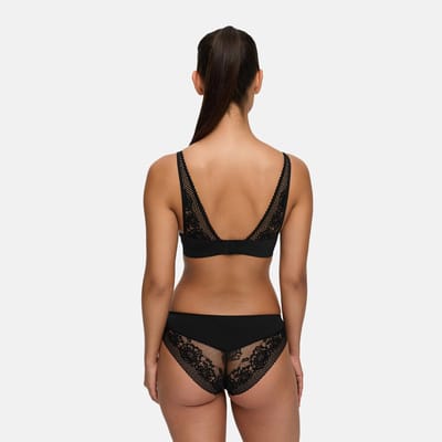 cfab - Kanten slipjes | 3-pack - Zwart - Maat L