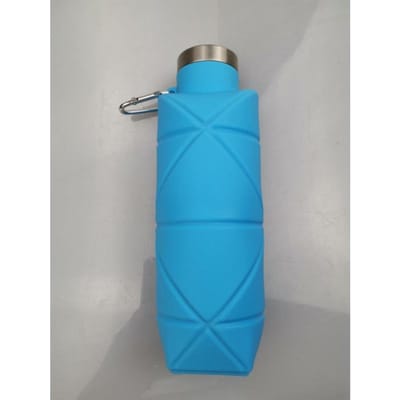 Roestvrijstalen Deksel Opvouwbare Beker 700ml Buiten Sport Siliconen Beker Zakformaat Draagbare Waterfles 700ml
