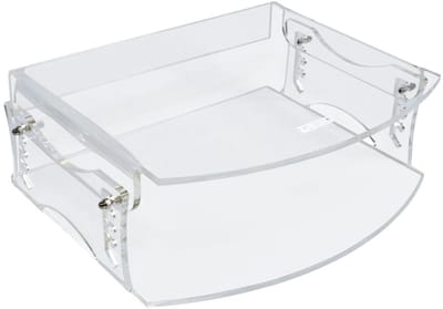 DESQ® Monitorstandaard Acryl - 5 Hoogte Standen - Rubberen voeten - Dutch Design - Monitorverhoger