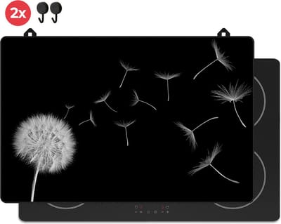 KitchyMist Inductie Beschermer 80x52 cm - Paardenbloem Pluisjes - Kookplaat Beschermer - Afdekplaat voor Kookplaat - Inductie Mat - Spatscherm Achterwand Keuken
