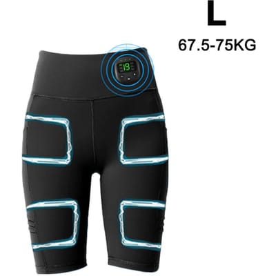EMS Spierstimulatie Massagebroek Vormgevende Shorts voor de Benen Intelligente Afslanking en Beenafslanking Yogabroek USB Opladen