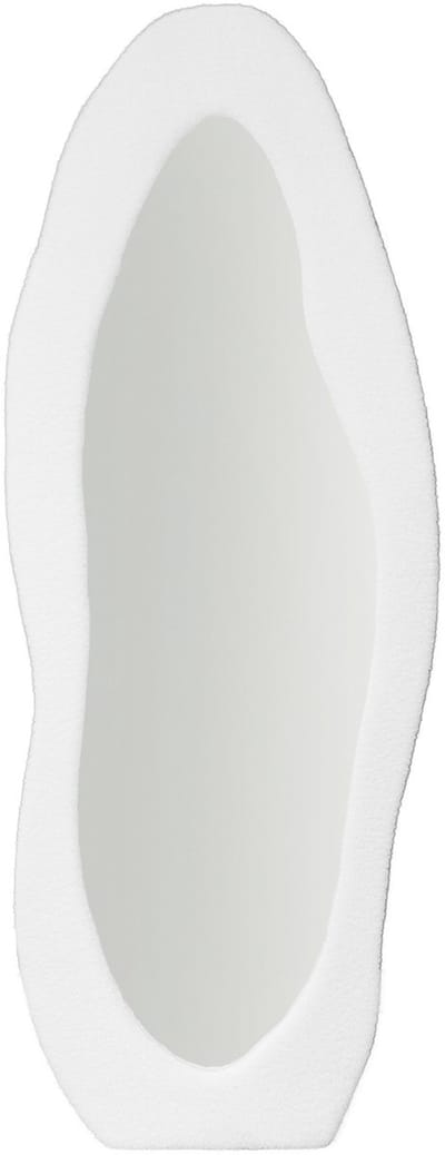 QUVIO QUVIO Staande spiegel – Staand - Vrijstaand - Teddy spiegel - Golvende vorm - Teddy - 160 cm - Wit