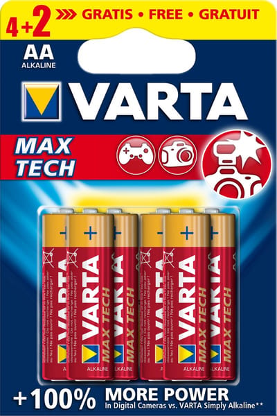Varta Max Tech AA06 4+2pcs Wegwerpbatterij Alkaline