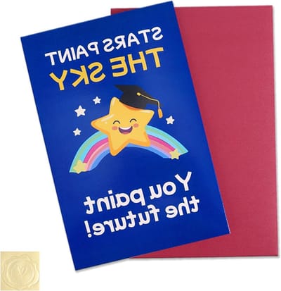 Grappige Bedankkaart met Envelop, 20.3 x 13.5cm, Perfect voor Afstuderen, Pensioen en Docenten Geschenk