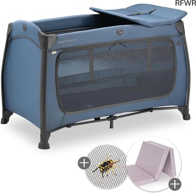 RFWR® Verstelbaar en Opvouwbaar Babyreisbed met Comfort Matras en Insectenbescherming