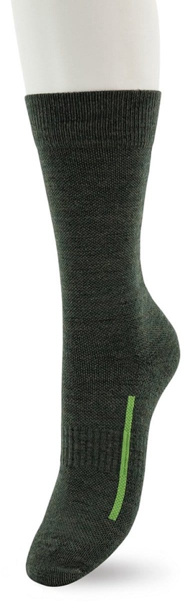 Bonnie Doon Wandel Sokken Merino Wol Groen Dikke Dempende Zool Unisex maat 35/38 - Vochtregulerend - Dempende zool - Wandel Sokken - 70% merino Wol - Warme Sokken - Zomer Wandeling - Ademend - Jungle Green - BW230001.526