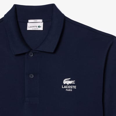 Lacoste L.12.12 Handtekening Klassiek Polo Shirt voor Volwassenen (Marineblauw)