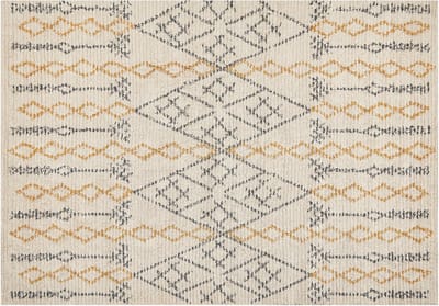 KADAPA - Laagpolig vloerkleed - Beige - 160 x 230 cm - Katoen