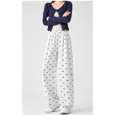 Fluwelen Verdikte Joggingbroek voor Dames In Herfst en Winter Nieuwe Hoge Taille Losse Vetersluiting Strik Rechte Pijpen Ontwerp Wijde Pijpen XL white