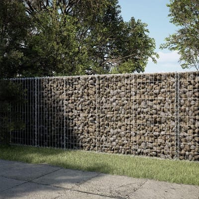 Schanskorf met deksel - Stenen mand metaal - Tuin inrichten - Snelle montage - 250x100x100 cm - Zilver