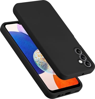 Cadorabo Hoesje geschikt voor Samsung Galaxy A14 4G / 5G / M14 in LIQUID ZWART - Beschermhoes gemaakt van flexibel TPU silicone Case Cover