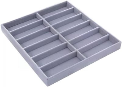 Brillen Opbergdoos - Zonnebril Organizer - Collectie Presenteren - Zacht Fluweel Interieur - 12 Vakken - Zwart