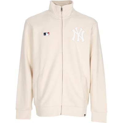 Lichtgewicht sweatshirt met hoge hals voor heren, Mlb-borduurwerk Helix-trainingsjack Neyyan Oat Milk
