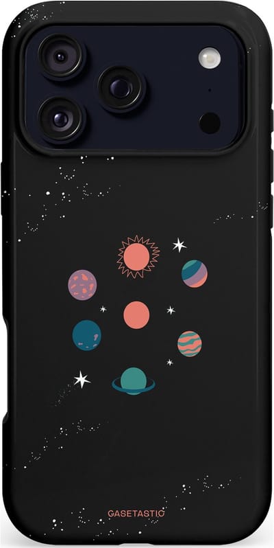 Casetastic hoesje geschikt voor Apple iPhone 17 Pro Max - MagSafe - Dubbellaagse bescherming - Universum familie - Fashion Case - Zwart