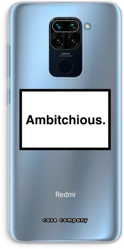 Case Company® - Hoesje geschikt voor Xiaomi Redmi Note 9 hoesje - Ambitchious - Soft Cover Telefoonhoesje - Bescherming aan alle Kanten en Schermrand