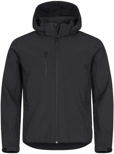 Clique - Softshell jas met capuchon Heren - Zwart - Maat 4XL