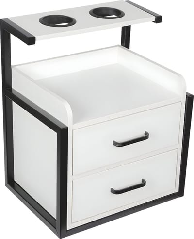 Wandkast - Hangkast - Muurkast - Opbergmeubel - Voor kapsalon - Opbergkast met wandmontage -Zwart/Wit