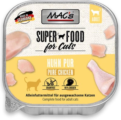 Mac’s Kattenvoer kuipje 99% vlees - Kip 16 x 100g