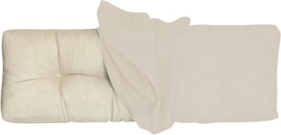 Bankkussenhoes - Vervangende hoes - Buiten zitten - Antislip achterkant - 110x45x10 cm - Donkerblauw
