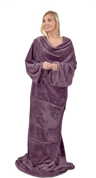 Luxe Flanellen Deken met Mouwen - Warm & Comfortabel - Opvouwbaar tot Kussen