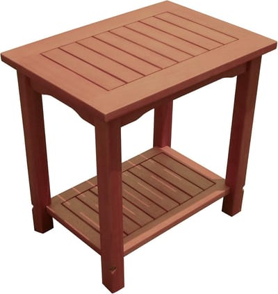 Compacte Houten Bijzettafel voor Balkon en Tuin 50x35x50cm