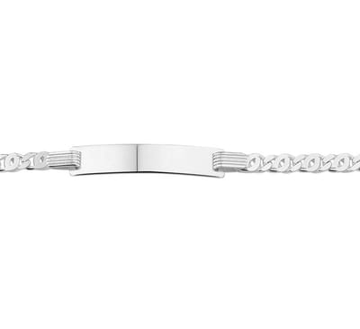 Zilveren Graveerarmband valkenoog plaat 5 1015807 18 cm