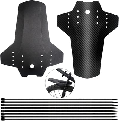 Verstelbare Fiets Spatborden Set (Voor en Achter) - Geschikt voor Alle Wielmaten (26" t/m 29") - Zwart