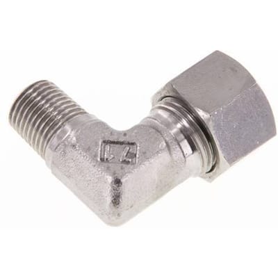 R 1/4'' Buitendraad x 12L RVS L-Fitting 90graden 315 Bar DIN 2353 - FL2E-MC-ST-014R-12-L