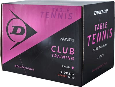 Dunlop - 40+ Club Training - Tafeltennisballen - 144 Ballen - Oranje