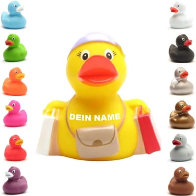 Personaliseerbare Badeend - Naam of Woordje - Veilig voor Kinderen