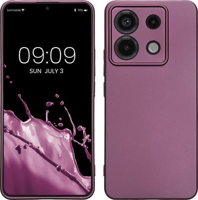 kwmobile telefoonhoesje geschikt voor Xiaomi Redmi Note 13 Pro 5G / Poco X6 5G - Hoesje voor smartphone - Back cover in metallic lila